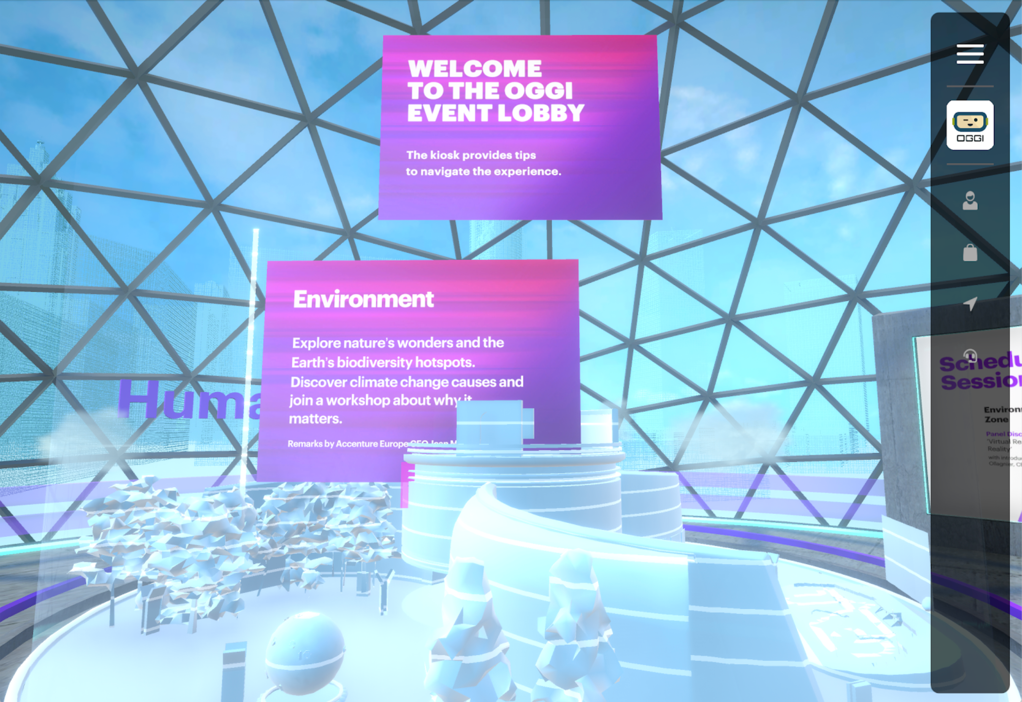 OGGI Event Lobby - Accenture Global Summit virtual environment